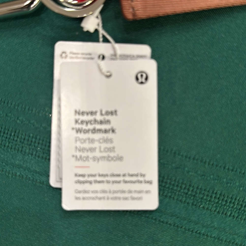 Lululemon Pink and Brown Neverlost Keychain - Picture 2 of 3